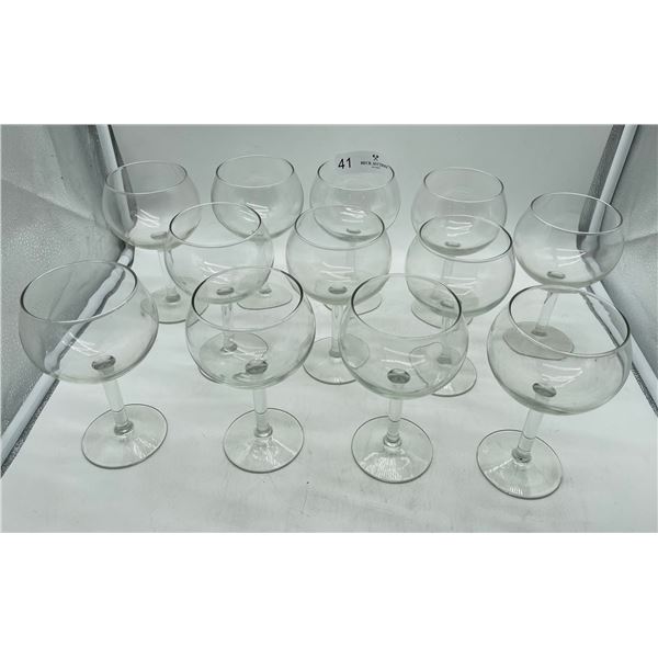 Crystal wine glasses, 12 pcs