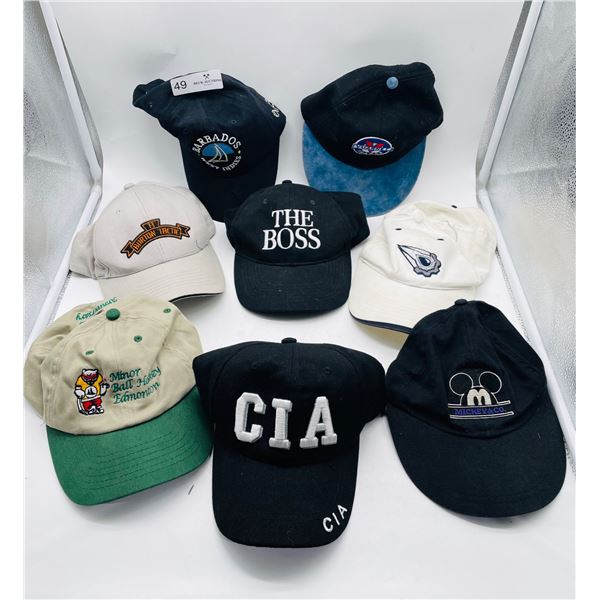 Baseball caps, lot of eight