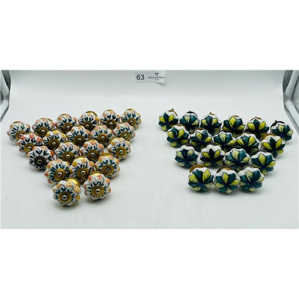 Assortment funky porcelain knobs