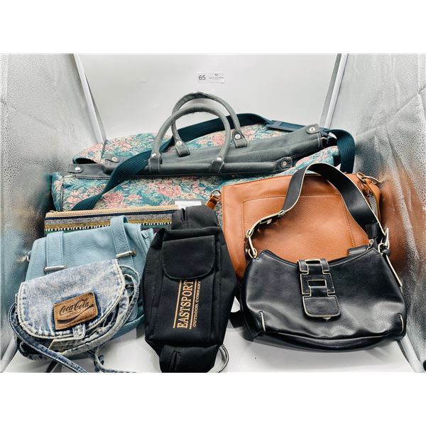 Ladies handbags and duffel bag lot