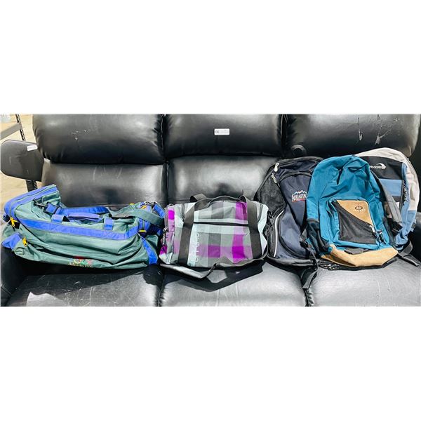 Backpack and Duffel bag lot, 5 pcs
