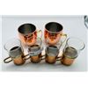 Image 1 : Copper and glass coffee cups