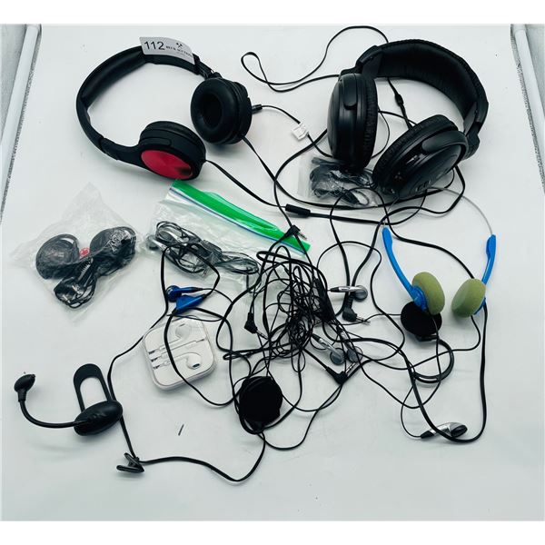 Headphone and earbud lot