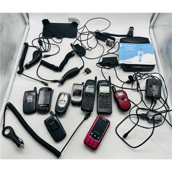 Used cell phone and charger lot