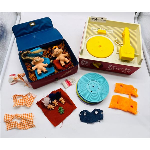 Fisher Price record player and troll lot