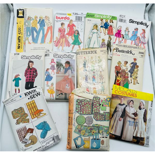 Vintage sewing patterns, ladies and adolescent
