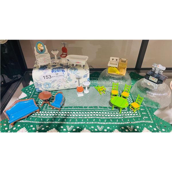 Miniature die cast furniture lot, Circa 1980