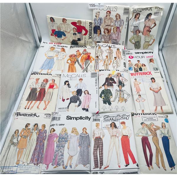 Vintage 70's and 80's ladies sewing patterns