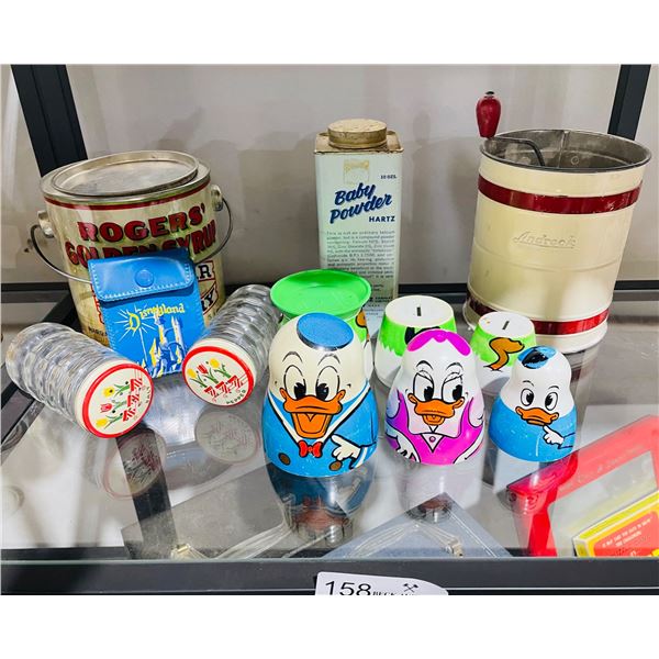 Lot of Vintage Disney nesting dolls and other items