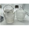 Image 2 : Crystal and Glass Lot, depression glass and silver fade