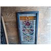 Image 3 : Hand Made Leaded Stained Glass Aprox 21"W x 41 3/4 " H