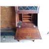 Image 2 : Vintage Secretarys Desk  Leaded Glass Doors With Key