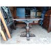 Image 2 : Vintage 2 Pedastal Solid Wood Table, Aprox 5' L x 2' 9" W