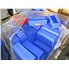 Image 2 : Pallet Blue & Red Stacking Plastic Medical Organizer Bins Approx. 11"x4"W