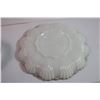 Image 5 : (2) Vintage Fire King Milk Glass Divided Serving Plates