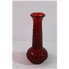 Image 2 : Brody Hobnail Ruby Red Vase (8”)