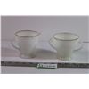 Image 1 : Vintage Fire-King Milk Glass Cream & Sugar Set