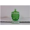 Image 1 : Green Glass Dish w/ Lid