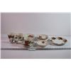 Image 1 : (15) Pieces of Ridgway “Alicia” (3-Cups 5-Saucers 4-Fruit Bowls Salt & Pepper)+ Staffordshire Plate