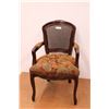 Image 1 : *Carved Wood Captain’s Chair w/ Fabric Seat