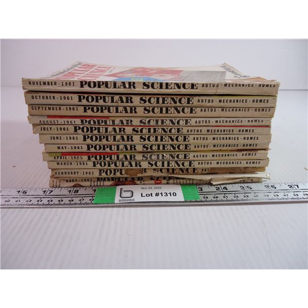 (11) Issues from 1961 of Popular Science