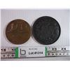 Image 1 : Large American Penny and New York World's Fair Vatican Pavilion coin
