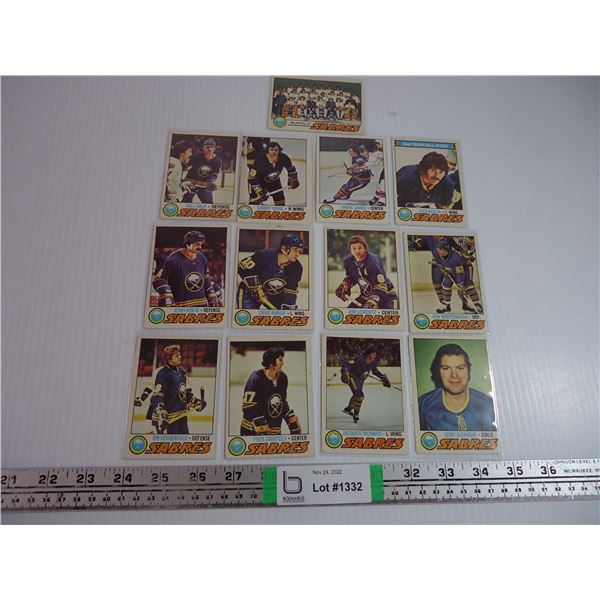 (13) Buffalo Sabres cards 1977-78