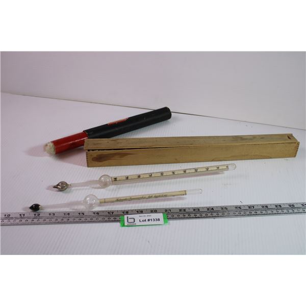 (2) Mercury Hydrometers