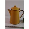 Image 2 : Enamelware Coffee Pot + Novelty Salt and Pepper Set