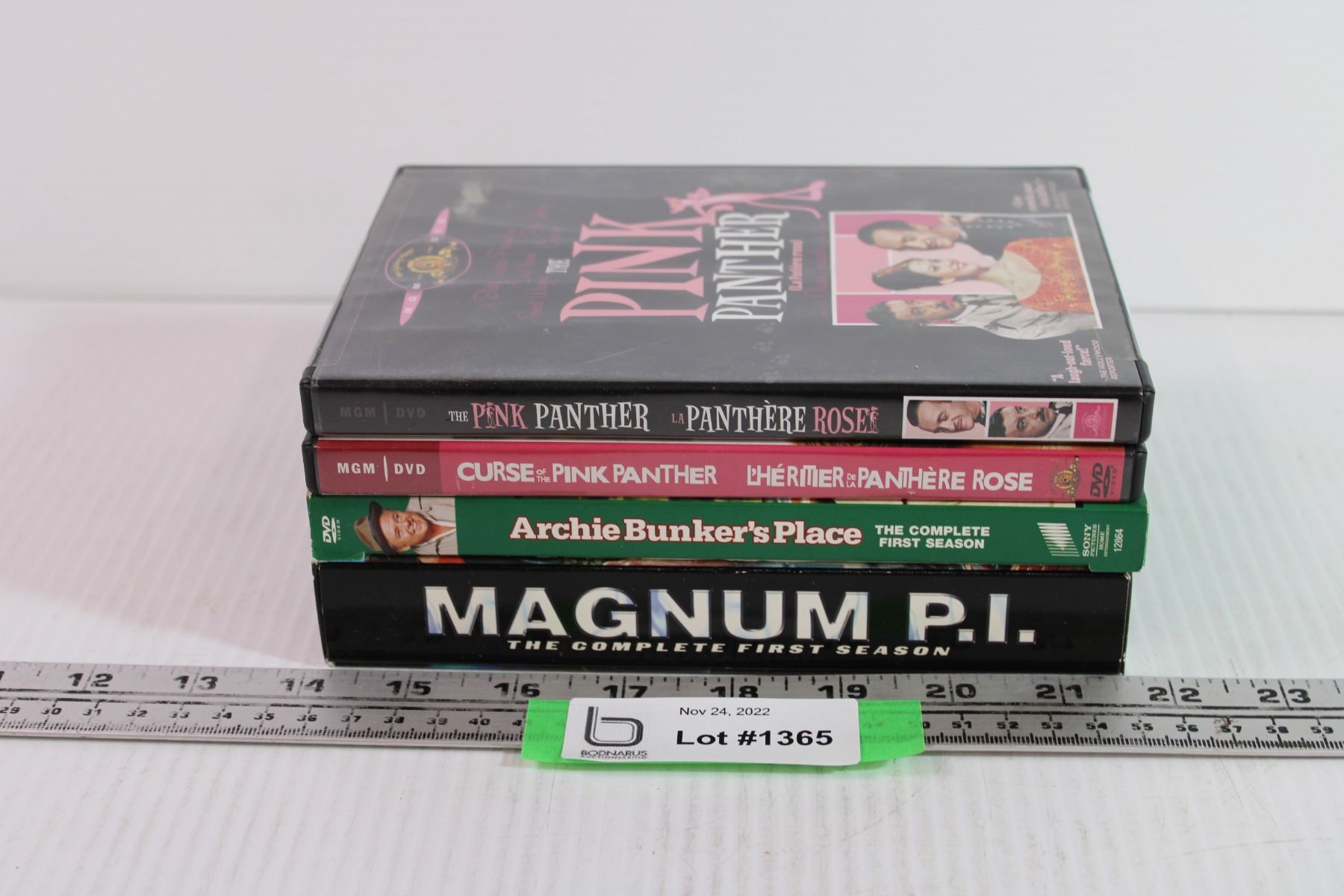(2) Pink Panther DVDs + Archie Bunker Season 1 and Magnum PI Season 1