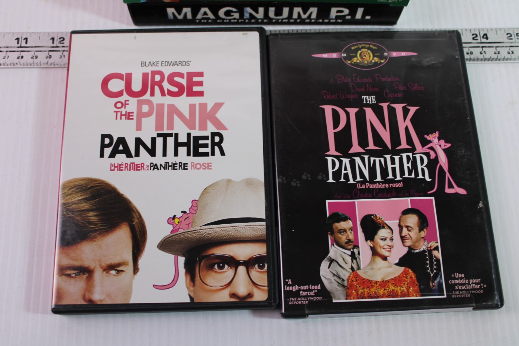 (2) Pink Panther DVDs + Archie Bunker Season 1 and Magnum PI Season 1