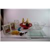 Image 1 : Cake Plate, (7) Avon Perfume Bottles, (2) Photo Albums + Misc