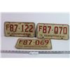 Image 1 : (3) 1975 Saskatchewan Licence Plates