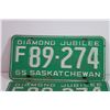 Image 2 : Pair of 1965 Saskatchewan Licence Plates