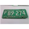 Image 3 : Pair of 1965 Saskatchewan Licence Plates