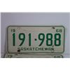 Image 2 : Pair of 1968 Saskatchewan Licence Plates