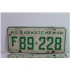 Image 2 : Pair of 1964 Saskatchewan Licence Plates