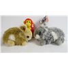 Image 3 : (3) Rabbits & Monkey (2 are Beanie Babies)