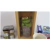 Image 2 : Oscar the Grouch - Face Sport Car - (8) New Cassette Tapes - Socks - Gift Tags - Victorinox Knife - 
