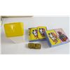 Image 2 : Vintage Cribbage Game Counter - Pens - Tin Container - Misc Toys