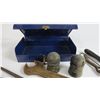 Image 2 : (2) Glass Insulators - Small Tool Box - Vintage Tools