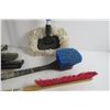 Image 3 : (4) Squeegee - Windshield Scrapers - Dust Mop - Large Brush