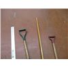 Image 3 : *(3) Garden tools - broom, shovel, edger