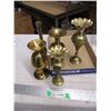 Lot of brass items - candlesticks, vases