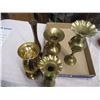 Image 2 : Lot of brass items - candlesticks, vases