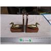 Brass duck bookends