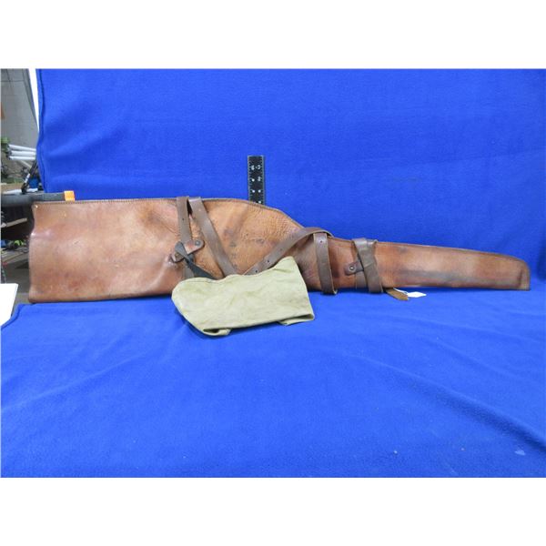 Leather Rifle Scabbard - 44" - Initialed A N F