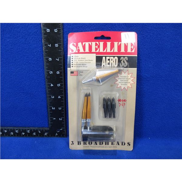 Satellite Aero 3S - 3 Archery Broadheads - 120 Grain