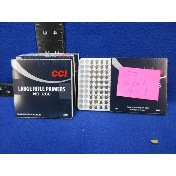 CCI No. 200 Large Rifle Primers - 4 Boxes of 100, Box of 77
