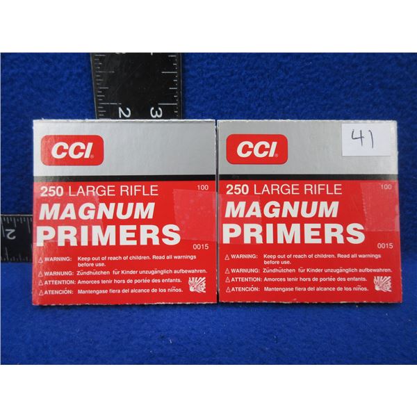 CCI 250 Large Rifle Magnum Primers - 3 Boxes of 100, Box of 16